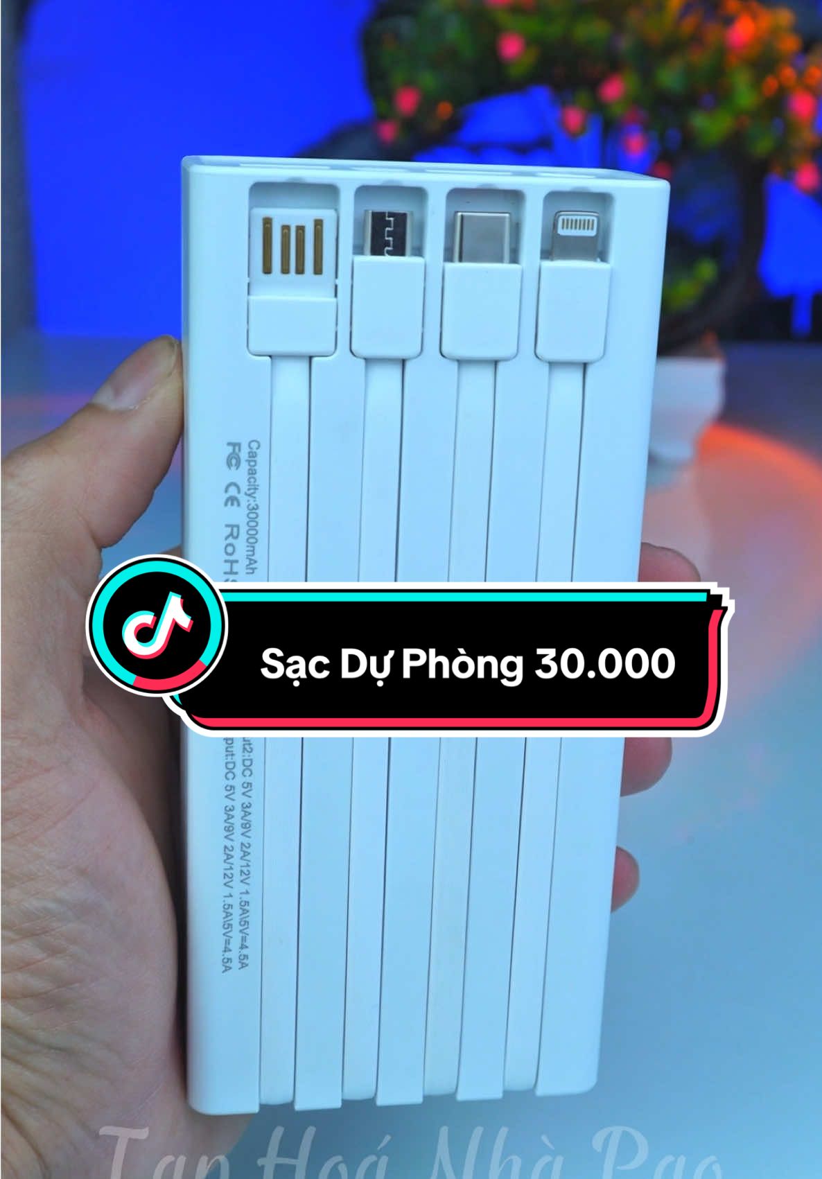 Sạc Dự Phòng Chính Hãng 30.000 mAh #taphoanhapao #sacduphong #sacduphong30000mah 