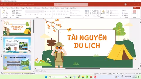 Demo slide Tài nguyên Du lịch mượt mà với hiệu ứng Morph #xuhuong #LearnOnTikTok #powerpointtutorial #template #thuyettrinh #ppt1min 