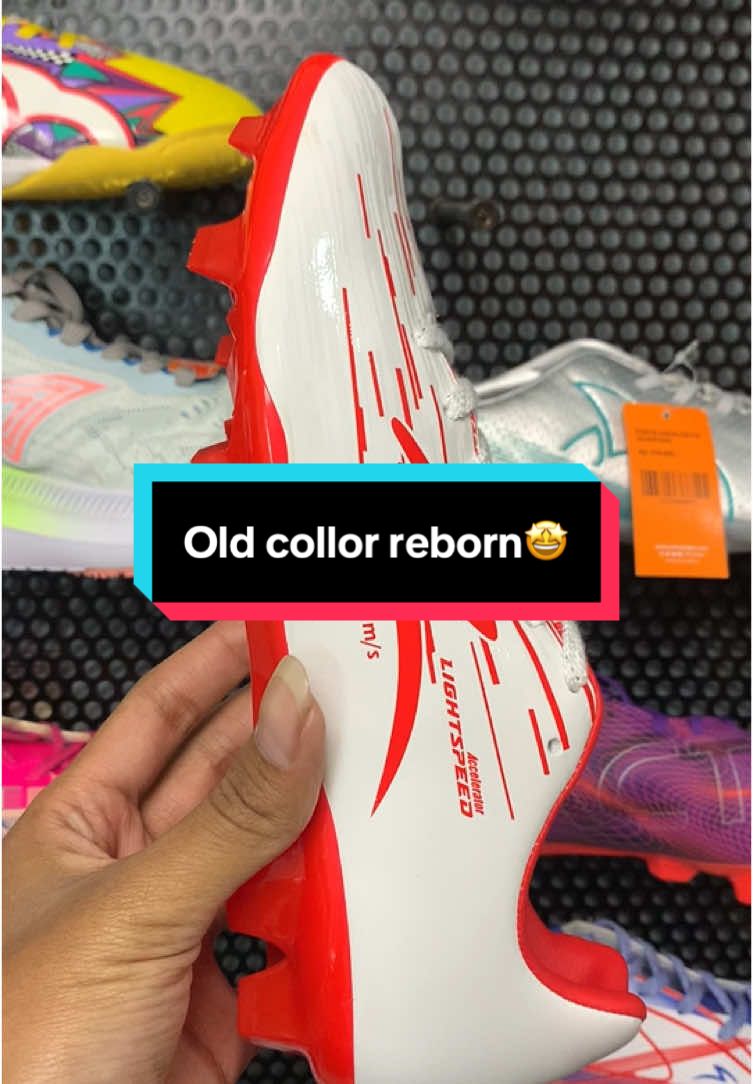 Rp.899.000 tabrak ngga reborn old collor 😍 red white #lightspeedreborn #specslightspeed #reborn #sepatubola 