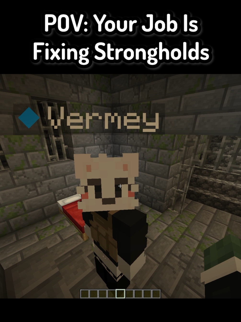 POV: Your Job Is Fixing Strongholds In Minecraft #Minecraft #funnymoments #mc #mcyt #minecraftmemes 