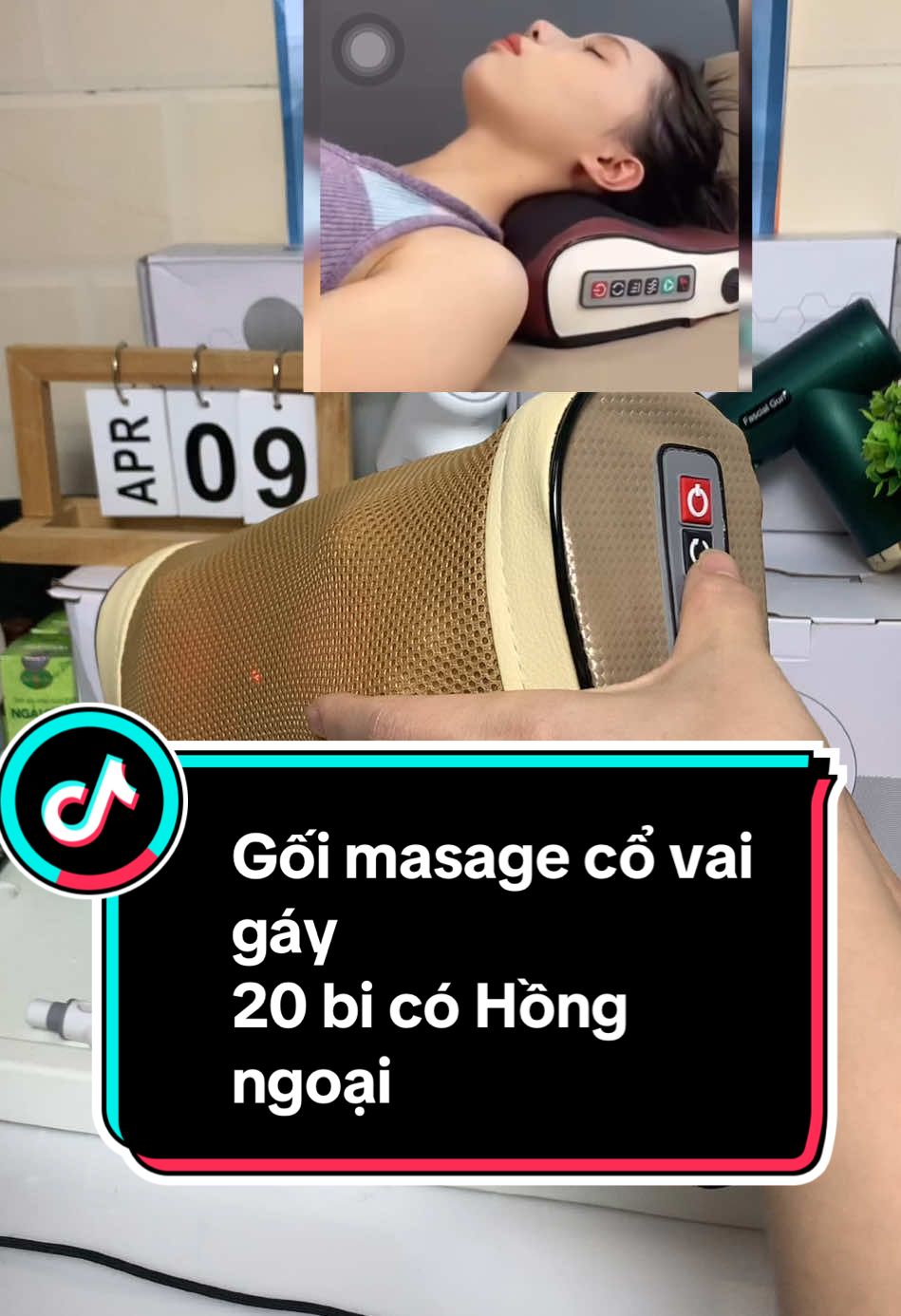 Gối masage cổ vai gáy 20 bi có Hồng ngoại #goimassagecovaigay #goimassagecovaigay20bi #goimassagehongngoai 