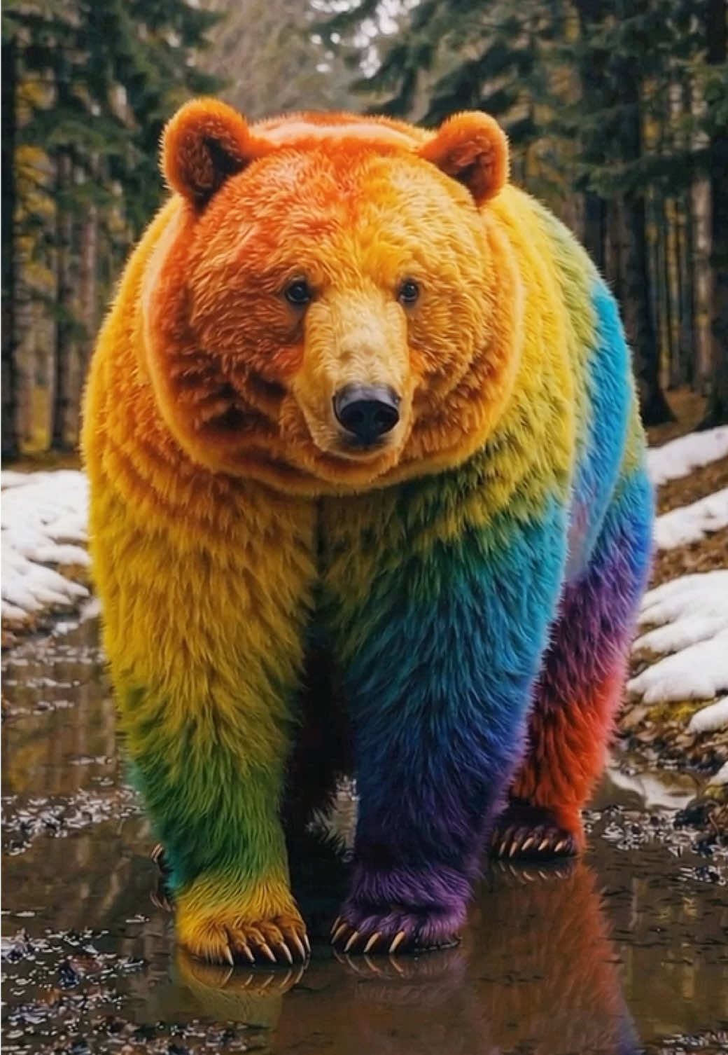🐻🌈#bear #ai #aiart #aiartist  #sora #motion #aftereffects #motiongraphics #genai #klingai 