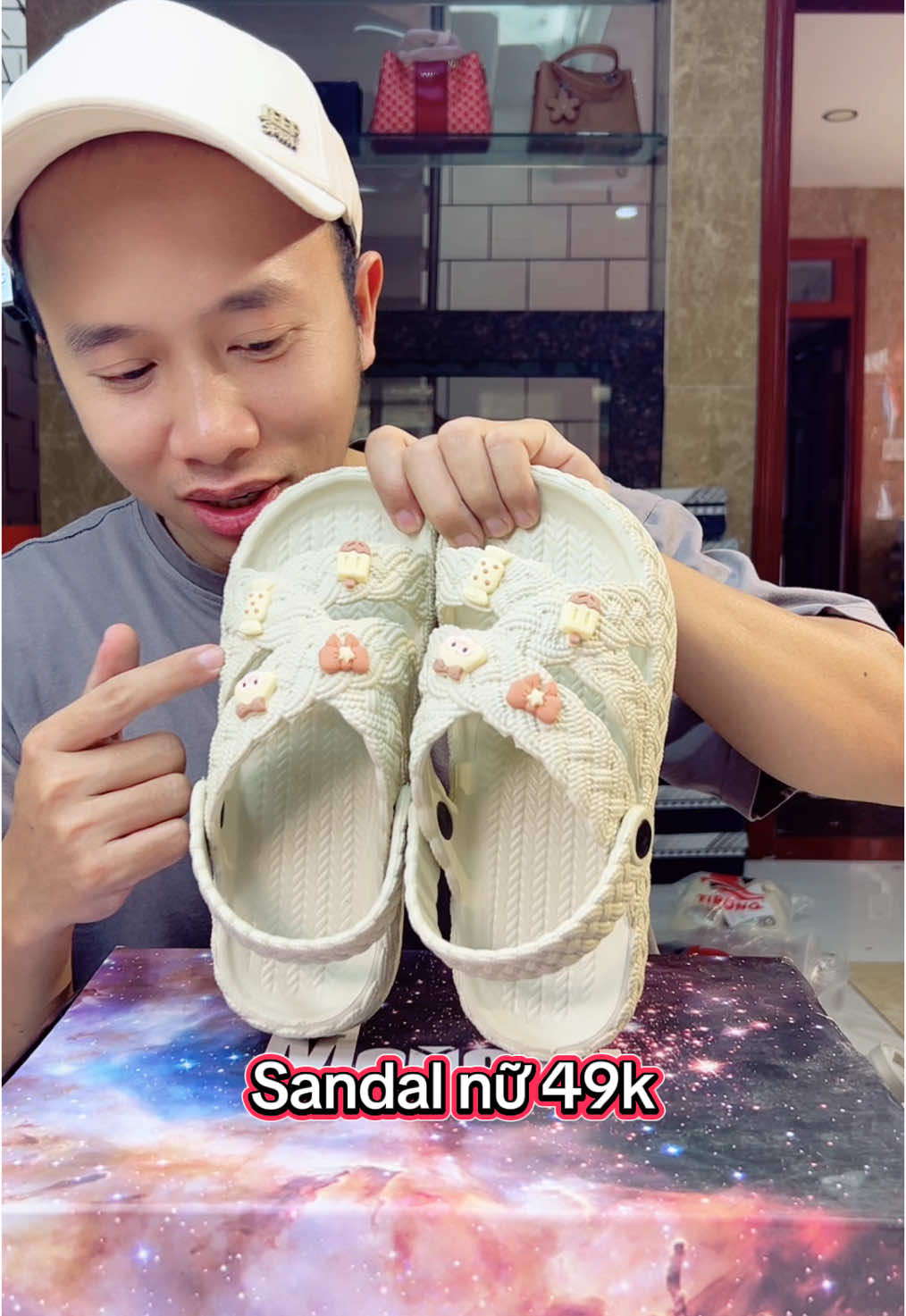 Mẫu mới, màu mới, giá mới chỉ có 49k thôi ạ #manhgiay #manhbangiay #depnu #sandal 