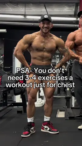I’m not saying you can’t do 3 chest exercises in a single session and make good progress. I’m saying that it’s not necessary to hit the chest as a whole effectively. Some people are under the impression that if you don’t do 3+ exercises that slightly bias one division of the pec a bit more than the others that they’re missing out on chest gains which simply isn’t the case.  If you enjoy a variety of chest exercises you can always do less volume per workout which will allow for a higher training frequency where you can do different movements each day. If you really want to do 3 different movements in a lift then you don’t need more than 1-2 sets per exercise.  If you’re someone who does 3-4 chest exercises per session 3-4 sets per exercises then you’re doing way more than necessary and it’s likely hindering your progress. I have people who join my teams after doing programming like that who find their progress sky rockets after switching to a more moderate volume approach that allows for a higher training frequency.  You don’t have to listen to me but hey if you’re not making good progress then what do you have to lose?  Titan Build 3 and 4 Day Programs are live as well as Glute Maxxed 3 and 4 Day programs. 8 week training blocks. Alternative exercises, exercise videos and set up/execution instructions included.  Don’t miss out on better progress!