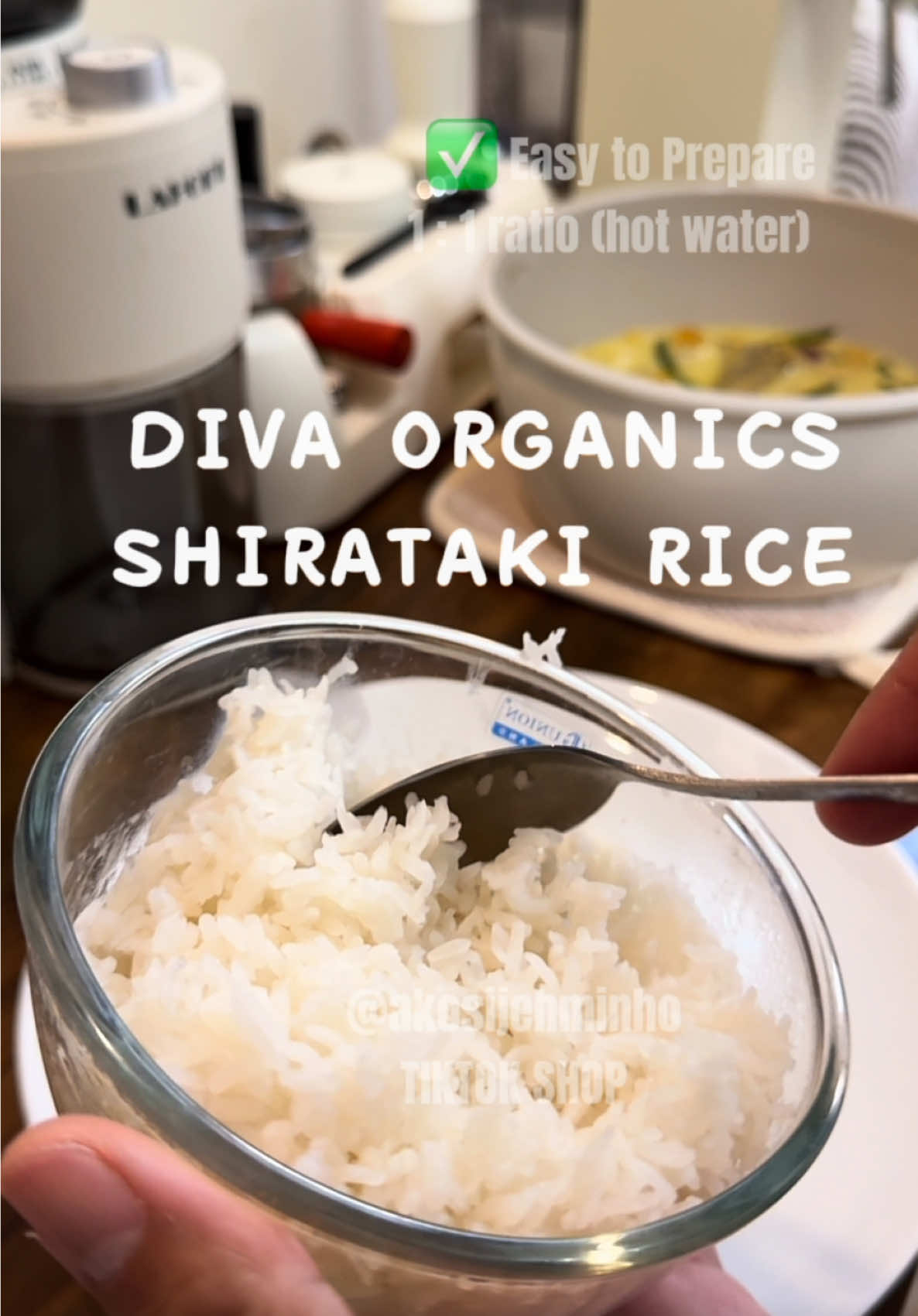 5 CALORIES DIVA ORGANICS Shirataki Rice. Healthy alternative to white rice. #ShiratakiRice #DivaOrganicsShiratakirice  #shirataki #konjacrice 