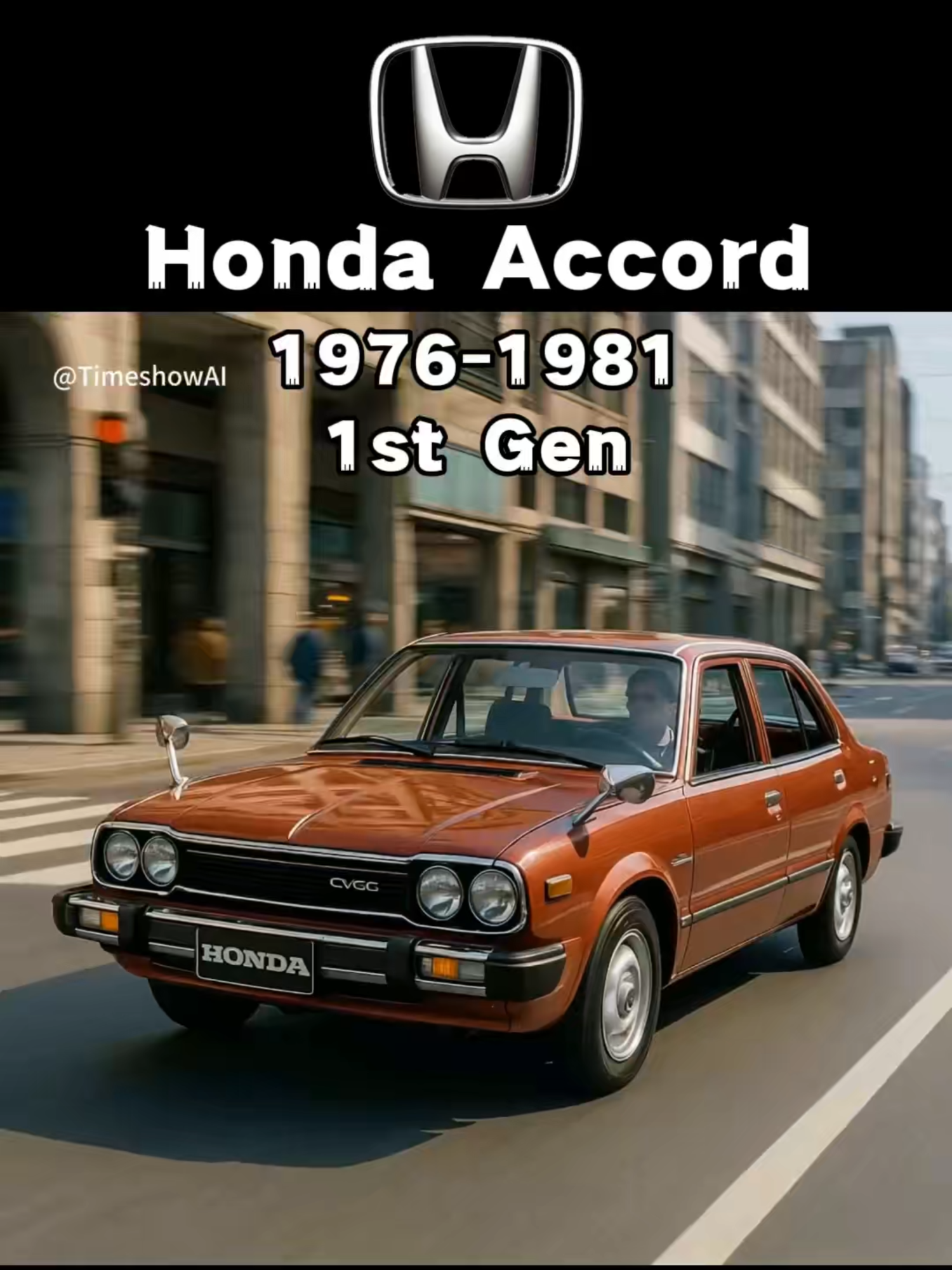 A brief history of the Honda Accord's automotive evolution (1976-2025)#hondaaccord#honda #car #cars #carhistory #transformation #fyp #beforeandafter #foryoupage