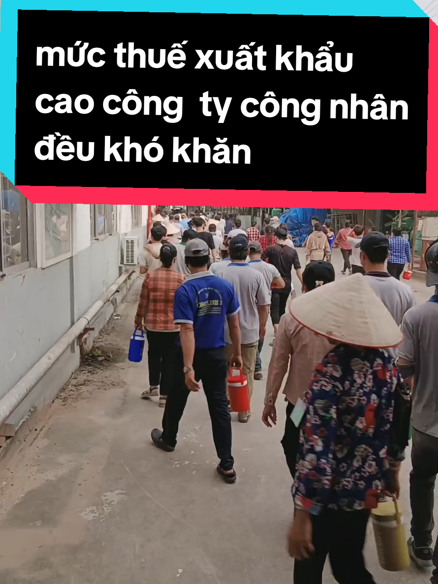 @thuy.kg68 từ khi mức thuế xuất khẩu sang mỹ tăng 46% cả cty lẫn công nhân đều rất khó khăn  #xuhuong #thue#congnhan #cty #khokhan#thatnghiep #xuatkhau  #congnhanbinhduong#viwes 
