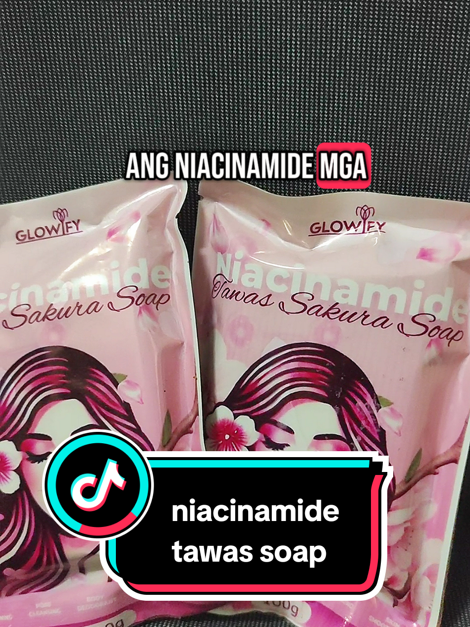 NIACINAMIDE TAWAS SAKURA SOAP by Glowify #tawassoap #niacinamidesoap #sensitiveskin #glowify 