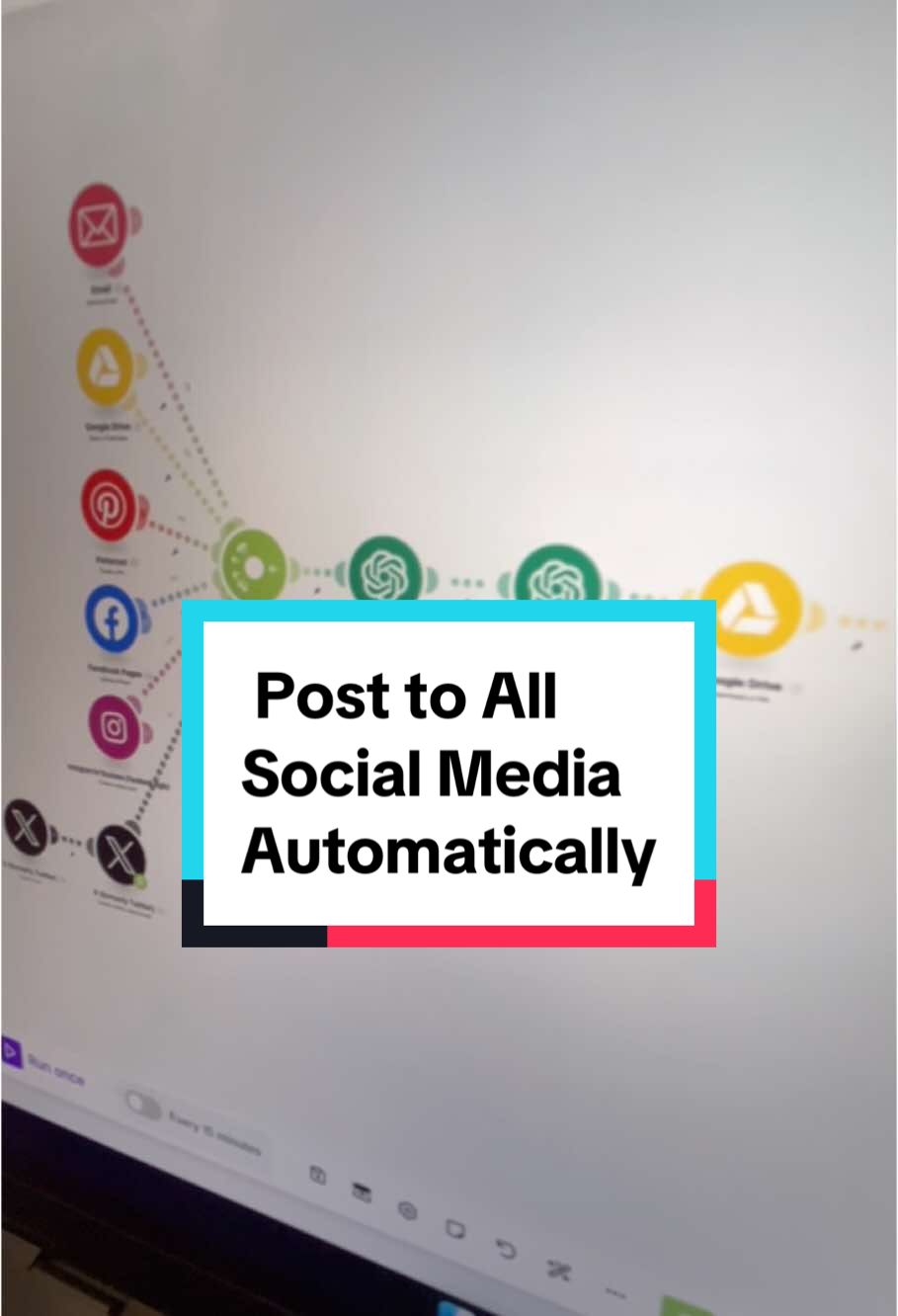 Post to All Social Media Automatically #automation #aiautomation #makecom #nocodetools #businessautomation #nocodeautomation #workflowautomation 
