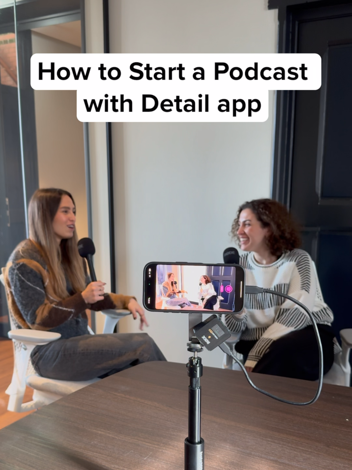 Learn how to start a podcast with one iPhone and the Detail app #videocreator #iphone #podcastclips #editinghacks #detailvideo
