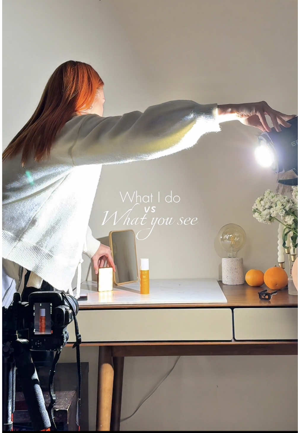 Nothing beats the feeling of seeing your messy and unstable BTS turn into crispy aesthetic shots 🤩 #bts #behindthescenes #productvideography #textureshots #videoproduction #contentcreator #productshoot 