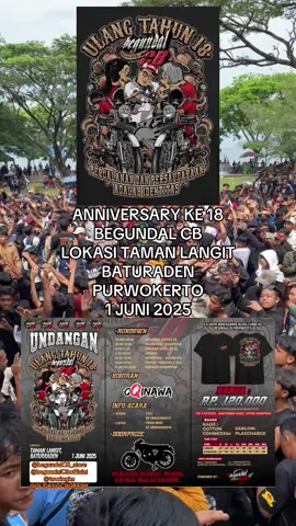 Anniversary begundal cb PURWOKERTO  #begundalcb #cbbegundal #cbcilacap #cbkesel #cbkeselkediri #cbdemakbersatu #cbgentengbanyuwangi #cbholicprambanan #cbsumbawa #cbrpmjember #cblawangsewu #infotouring_cb #bandarkaoscbshop #081334049988 