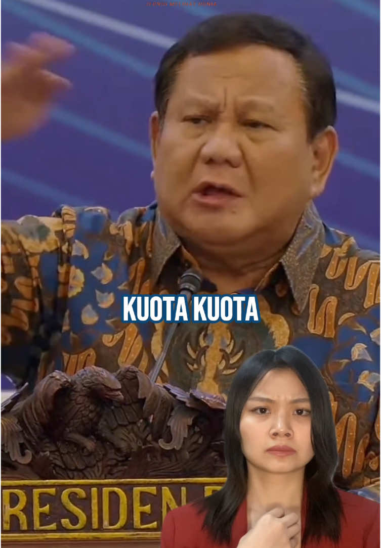 Presiden Prabowo Subianto meminta kebijakan kuota impor dihapus, terutama untuk komoditas yang menyangkut hajat hidup orang banyak. Menurutnya, hal ini sudah disampaikannya ke jajaran kabinet, seperti Menteri Koordinator Bidang Perekonomian Airlangga Hartarto, Menteri Keuangan Sri Mulyani Indrawati, Gubernur Bank Indonesia Perry Warjiyo, serta Ketua DEN Luhut Pandjaitan. Ia pun menyinggung banyaknya peraturan teknis (pertek) di kementerian/lembaga yang justru menghambat perizinan dunia usaha. Maka dari itu, di meminta agar ke depannya tidak ada lagi pertek yang dibuat tanpa izin presiden.  