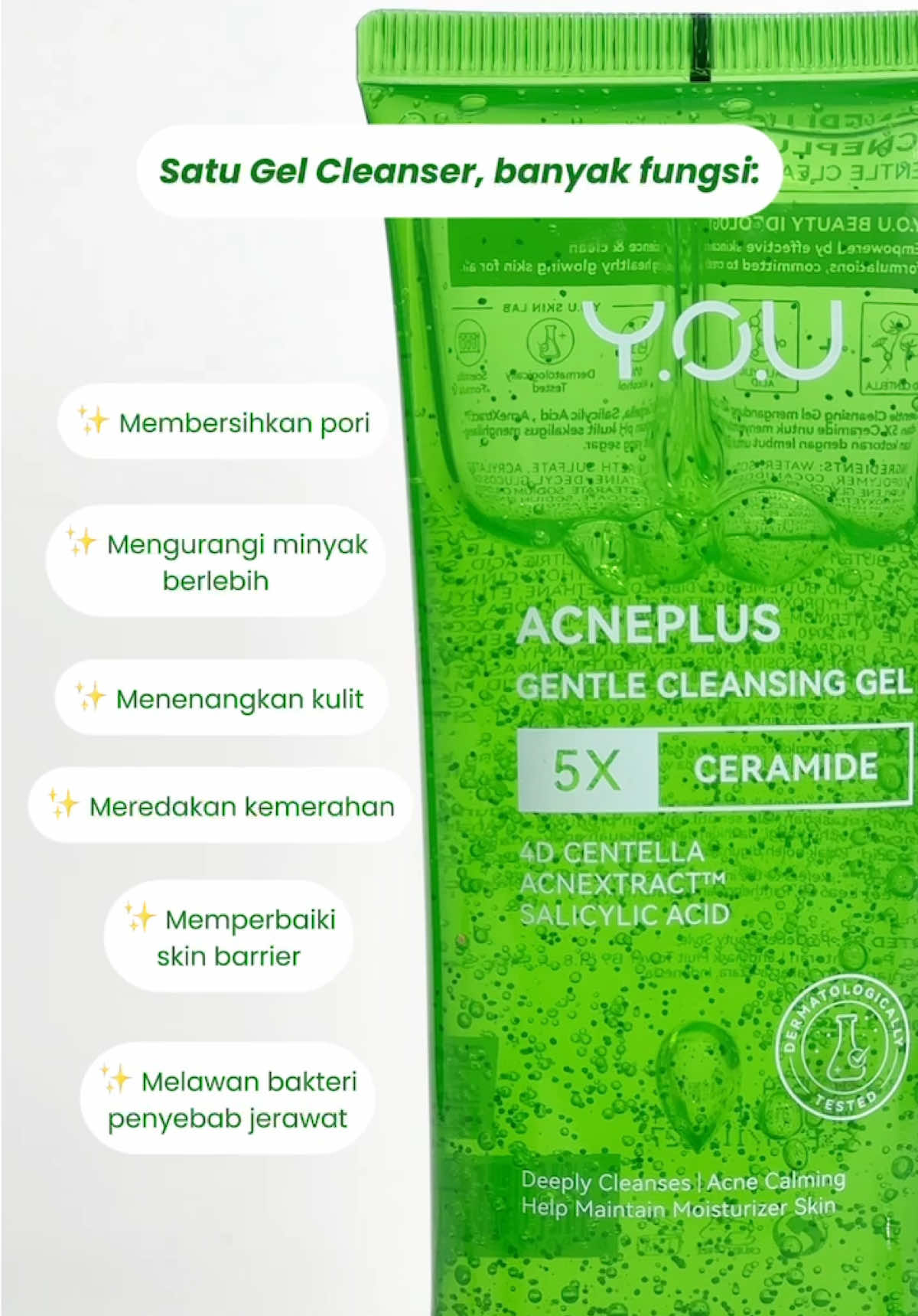 Gel cleanser mulitifungsi yang bisa membersihkan kulit kamu secara maksimal dan mencegah jerawat 🛒🛍✅ #JeratJerawat #YOUAcneplus #YOUSkincare #YOUROWNUNIQUE 