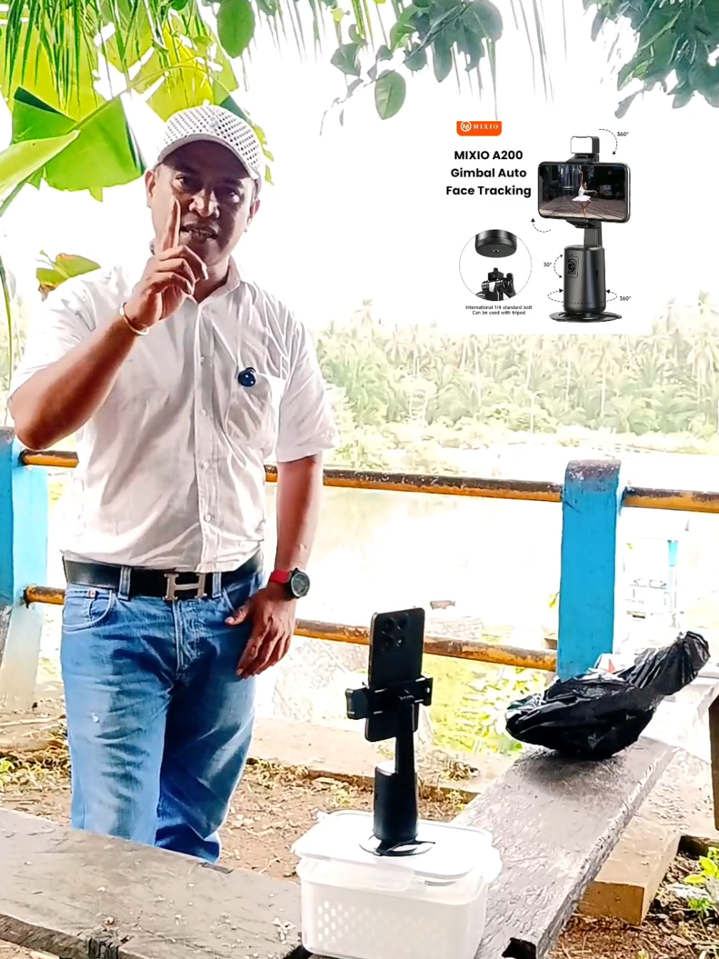 MIXIO A200 Auto Face Tracking Gimbal Handphone Video Automatis ##facetracking #mixioa200 #gimbal #trending #fyp #viral 