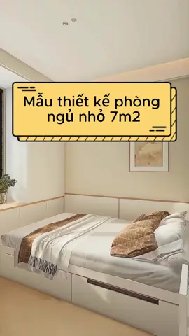 Mẫu thiết kế phòng ngủ nhỏ 7m2 #gemihome #thietkenoithat #thietkephongngu #phongngunho 