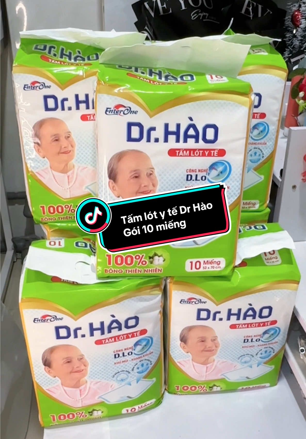 Tấm lót y tế khổ rộng Dr Hào Enterone, gói 10 miếng khô thoáng #tamlotyte #suckhoe #mienglotthamsua #chamsocmebe #phunusausinh #xuhuong #xuhuongtiktok 