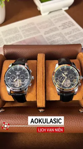 Đồng hồ cơ cao cấp - Aokulasic Lịch Vạn Niên - Chạy Full 3 Bộ Lịch - Thứ - Ngày - Tháng , Kính phủ Sapphire - Khoá Luxury 2 chiều #twatchstore #donghonamchinhhang #donghonam #dongho #donghotwatch #donghodep #watch #donghoco 
