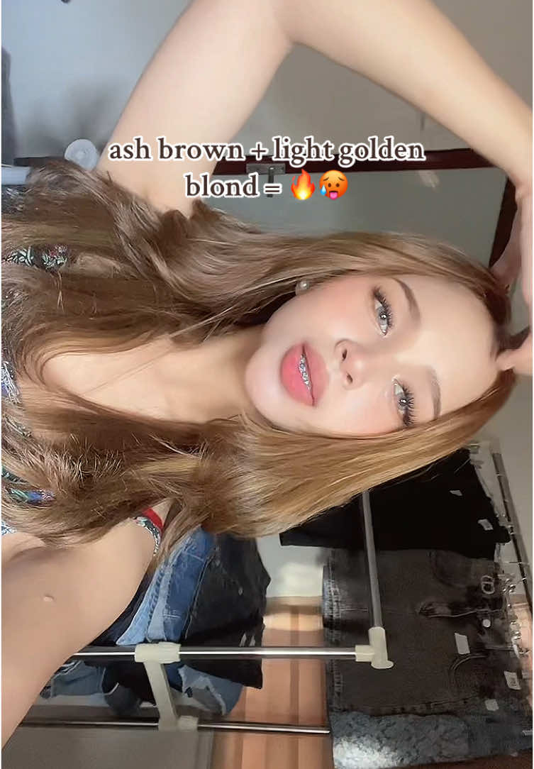 achieved this hair color 🥹 #ashbrown #hairinspo #haircolor #bremod #fyp #pr_feyt 