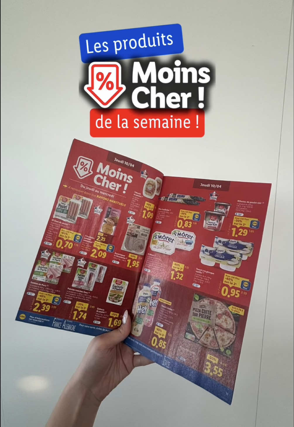 Du jeudi 10/04 au mercredi 16/04, découvrez dans vos rayons habituels notre sélection moins cher ! 🔥 #lidlfrance #moinscher