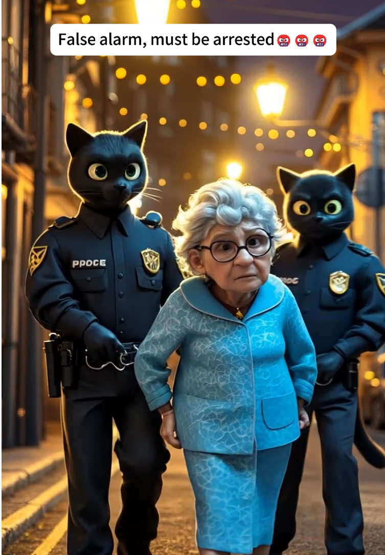 The old lady is harmed by this cat.😂#ai #aistory #cat 