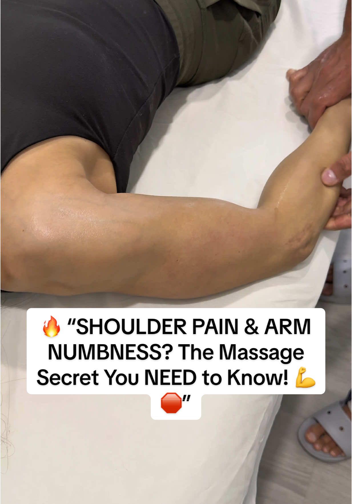 🔥 “SHOULDER PAIN & ARM NUMBNESS? The Massage Secret You NEED to Know! 💪🛑”Tingling, numbness, or shooting pain down your arm? It could be more than just tension—it’s often a sign of nerve compression or muscle dysfunction in the shoulder, neck, or upper back. The good news? Targeted massage therapy can help unlock lasting relief! ✅ Releases trapped nerves in the shoulder & neck ✅ Improves circulation & reduces inflammation ✅ Relieves rotator cuff, trapezius, & upper back tightness ✅ Restores full range of motion & stops radiating pain ⚠️ When to seek help: If you’re experiencing persistent numbness, tingling, or weakness in the arm, don’t ignore it—it may be coming from a deeper imbalance. Massage therapy can realign and reset the body—book your session today! 🌟 #ShoulderPainRelief #ArmNumbnessHelp #PinchedNerveRelief #MassageTherapy #DeepTissueHealing #NeckAndShoulderRelease #KinesiologyMassage #NerveCompressionRelief #UpperBodyRecovery #kinezioadvancedmassage #shoulderworkout #shoulderpain #shoulderpainrelief #armpain 