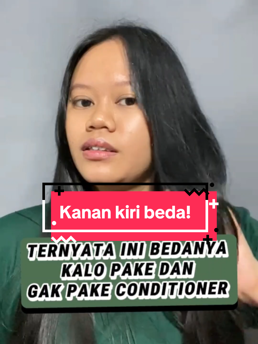 Kali ini aku bikin perbedaan nya langsung kanan kiri dengan dan tanpa conditioner 😁😁😁 @kelayahairtreatment #FeelTheNature #HempasKusut #1MenitHempasKusut 