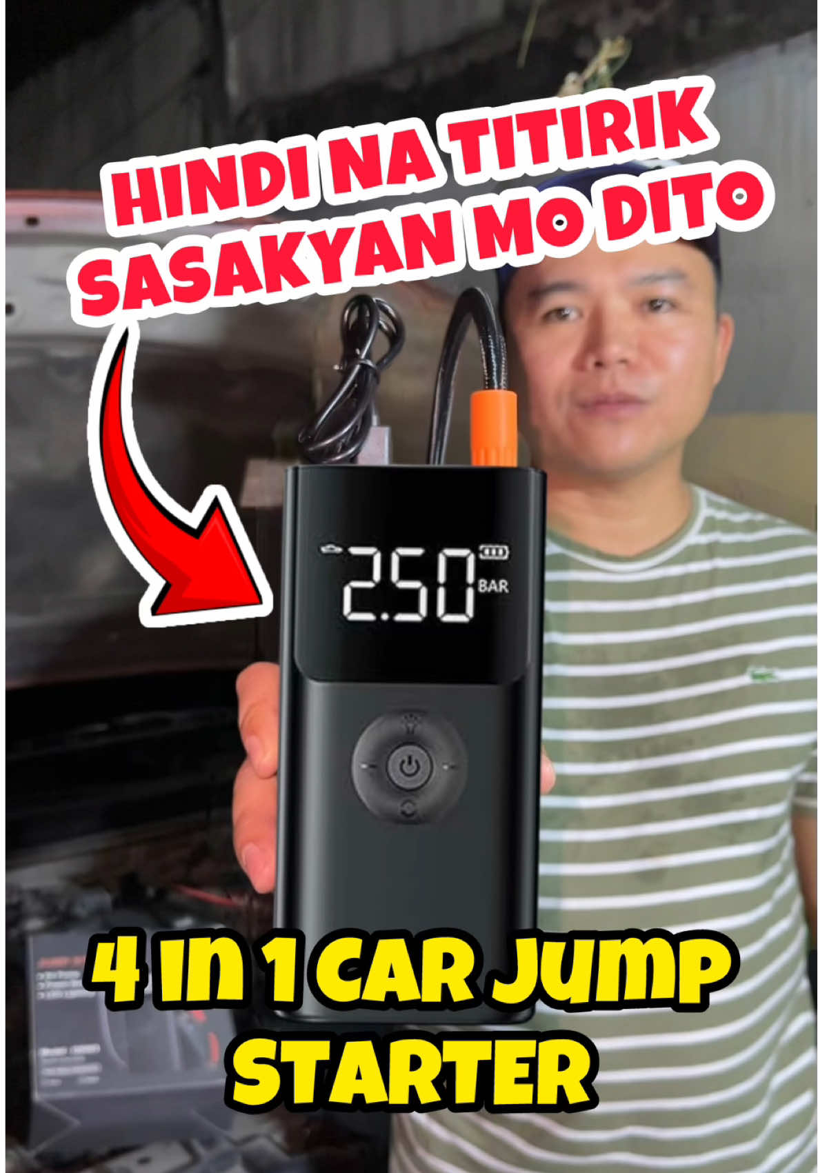Kapag Wala ka pa nito! Stress  ang Aabutin mo kapag Nadrain battery ng Car mo. #jumpstart #batterycharger #jumpstarter #carjump #cars #motorcycle 