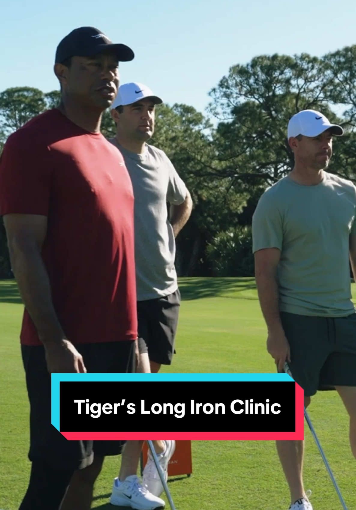 Tiger’s long iron clinic with Rory and Scottie is out now. Head to our YouTube channel to watch it. #TaylorMade #golf #golftiktok #golftok #fyp 