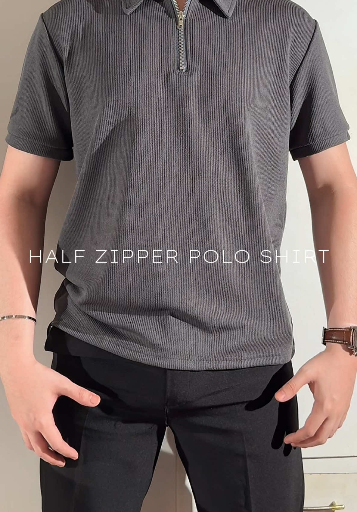 Kahan Half Zipper Polo Shirt #poloshirt #halfzipper #kahan #menspoloshirt 