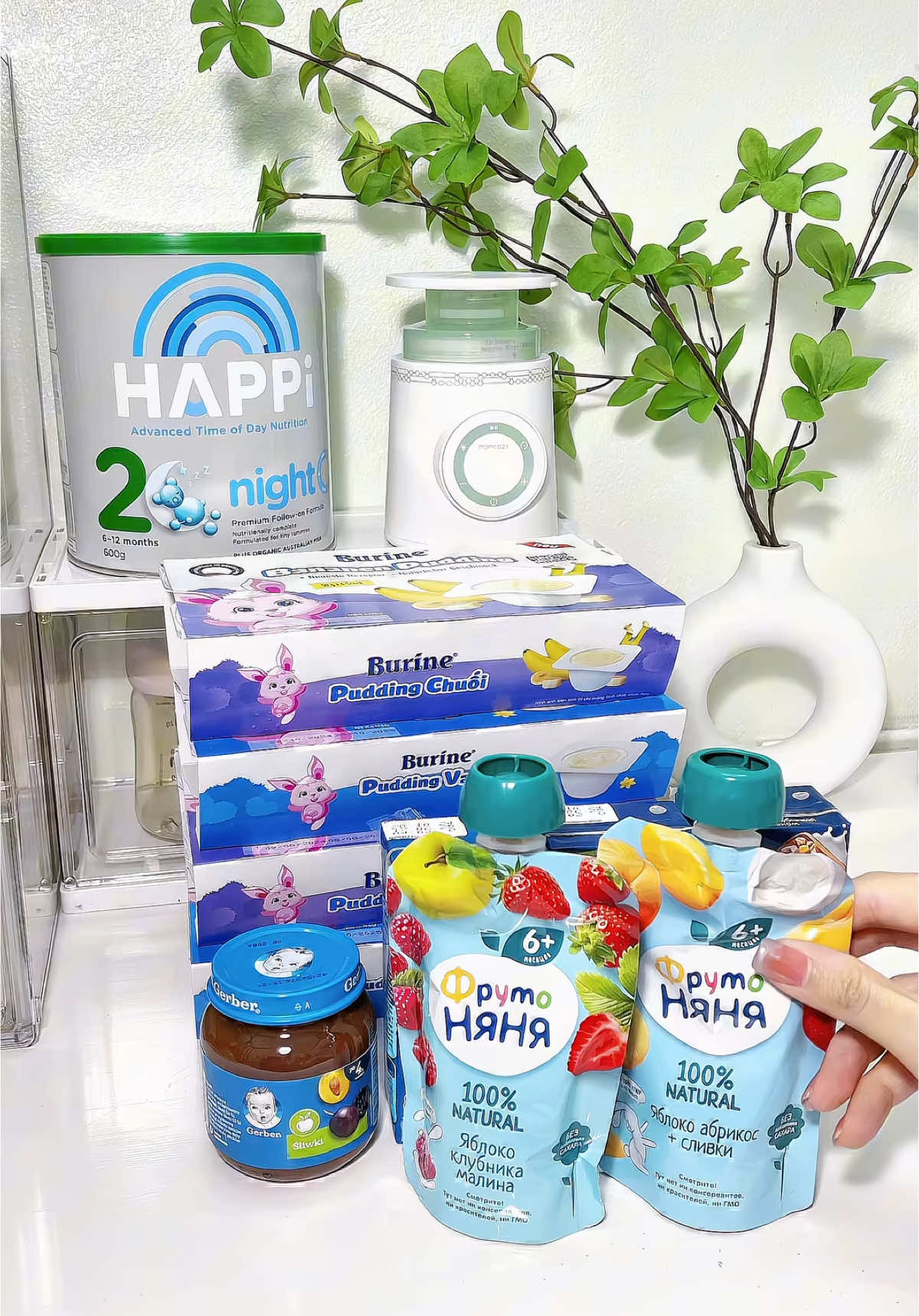 Refill đồ ăn vặt cho em Cam #mecoemcam #refill #tracomburine #puddingburine #burine #fypシ゚ #xh #mebimhiendai #mebimsua #doanvatchobe 