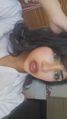 JUST A SIMPLE FUN LOOK GUYS HAHA #fyp #makeupartist #makeup #ladygaga #fun #bright #colourfulmakeup 