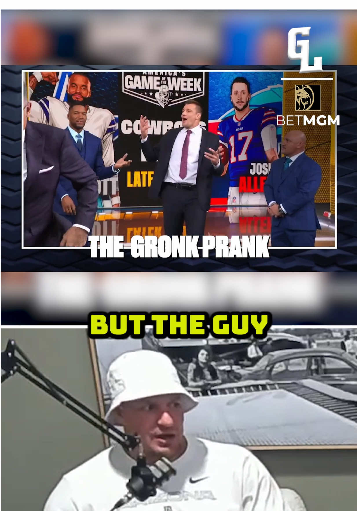 The NFL on FOX pranked Gronk on set this season and it had Gronk sweating @gronk @BetMGM @DudesOnDudes #gronk @FOX Sports @NFLonFOX 