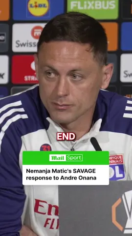Nemanja Matic responds to Andre Onana in a SAVAGE way 😭 #manutd #manchesterunited #lyonnais #lyon #mufc #matic #onana #manunited #europaleague