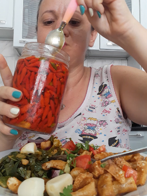 meu almoço #asmr #pimenta #comida 