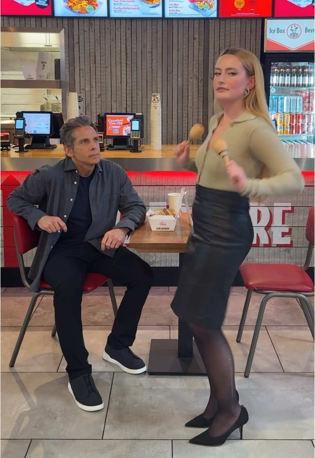 Mysterious and important date with Ben Stiller out Friday 🌟 @Chicken Shop Date 