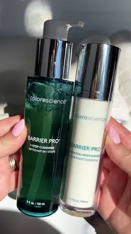 Our Barrier Pro™️ 1-Step Cleanser and Essential Moisturizer are the perfect duo for a healthy skin barrier 💧#skinbarrier #skinbarrier #colorescience 