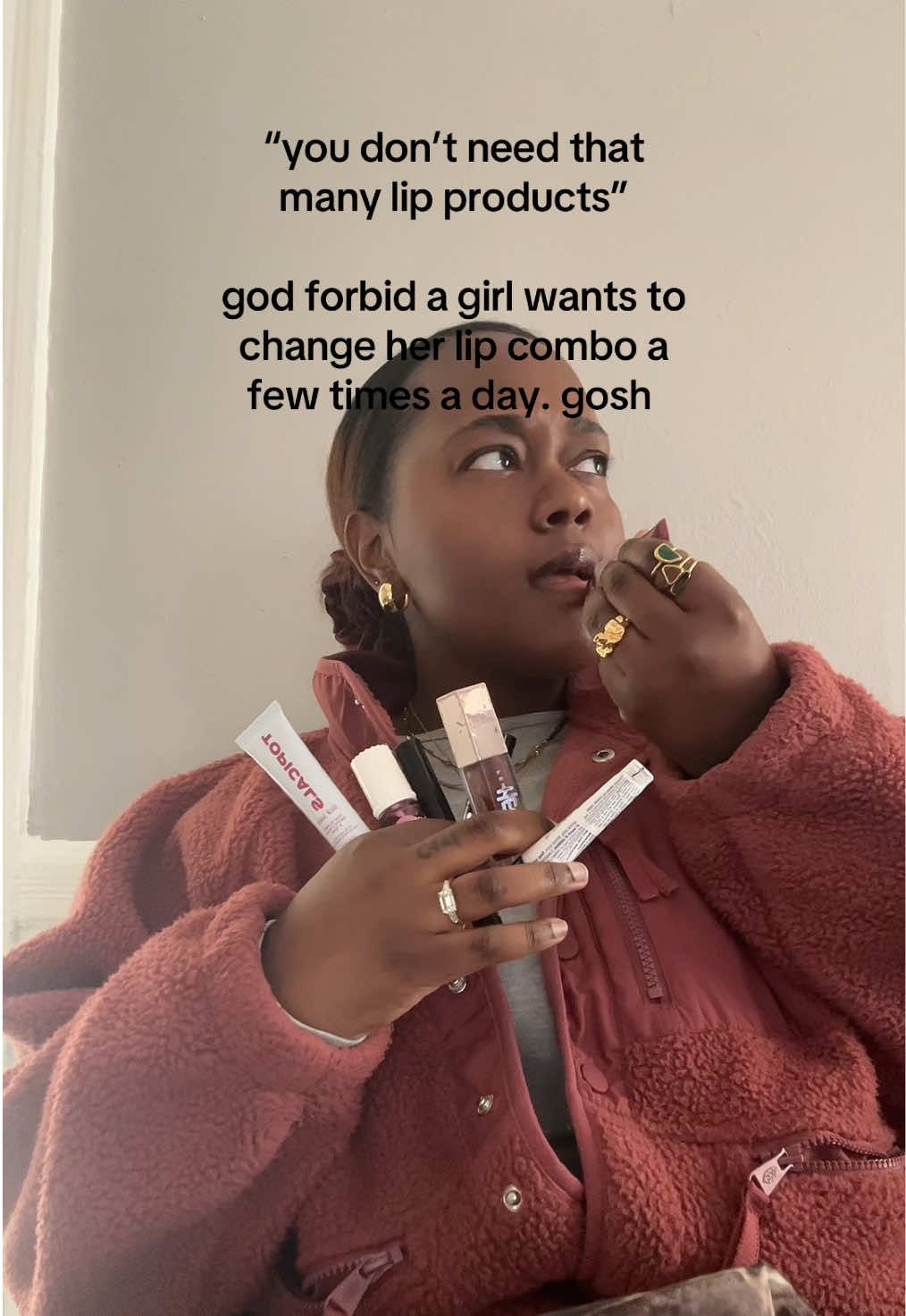 i just like…having options what’s wrong with that!  #lipcombo #lipgloss #easy #blackgirltiktok 