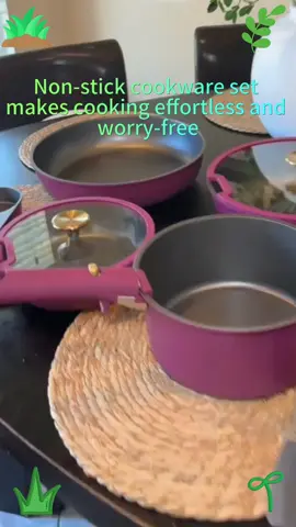 Non-stick cookware set – effortless cooking, worry-free cleaning! #kitchenessentials #musthaves