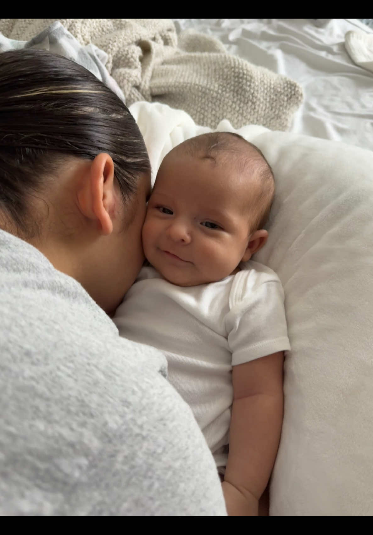 Cuddles with mommy. 🤎 Soaking in every moment with my little guy. ♾️ #PreciousMoments #BabyCuddles #BondingMoments #MomLife