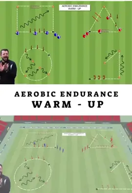 AEROBIC ENDURANCE  WARM UP ⚽️🏃🏻 #football #Soccer #footballdrills #training #warmup #aerobicendurance 