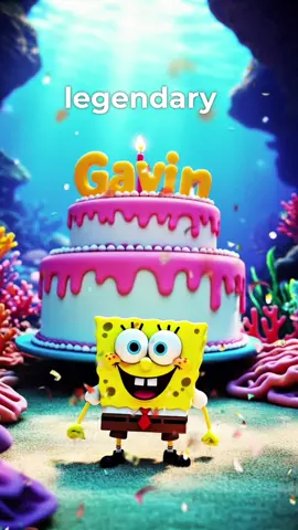 Comment your name or DM for custom orders SpongeBob just swam up from Bikini Bottom to wish Gavin a Happy Birthday! He brought cake, jellyfish, and a legendary profile picture — because when SpongeBob shows up, it’s always a party! From undersea silliness to birthday hype, this one’s packed with good vibes and custom love. Want your own birthday shoutout? Drop your name and favorite character — we might just make it happen next! Like, follow, and share to keep the birthday magic going! #SpongeBob #HappyBirthday #Gavin #Birthday #ViralGreetings #BikiniBottom