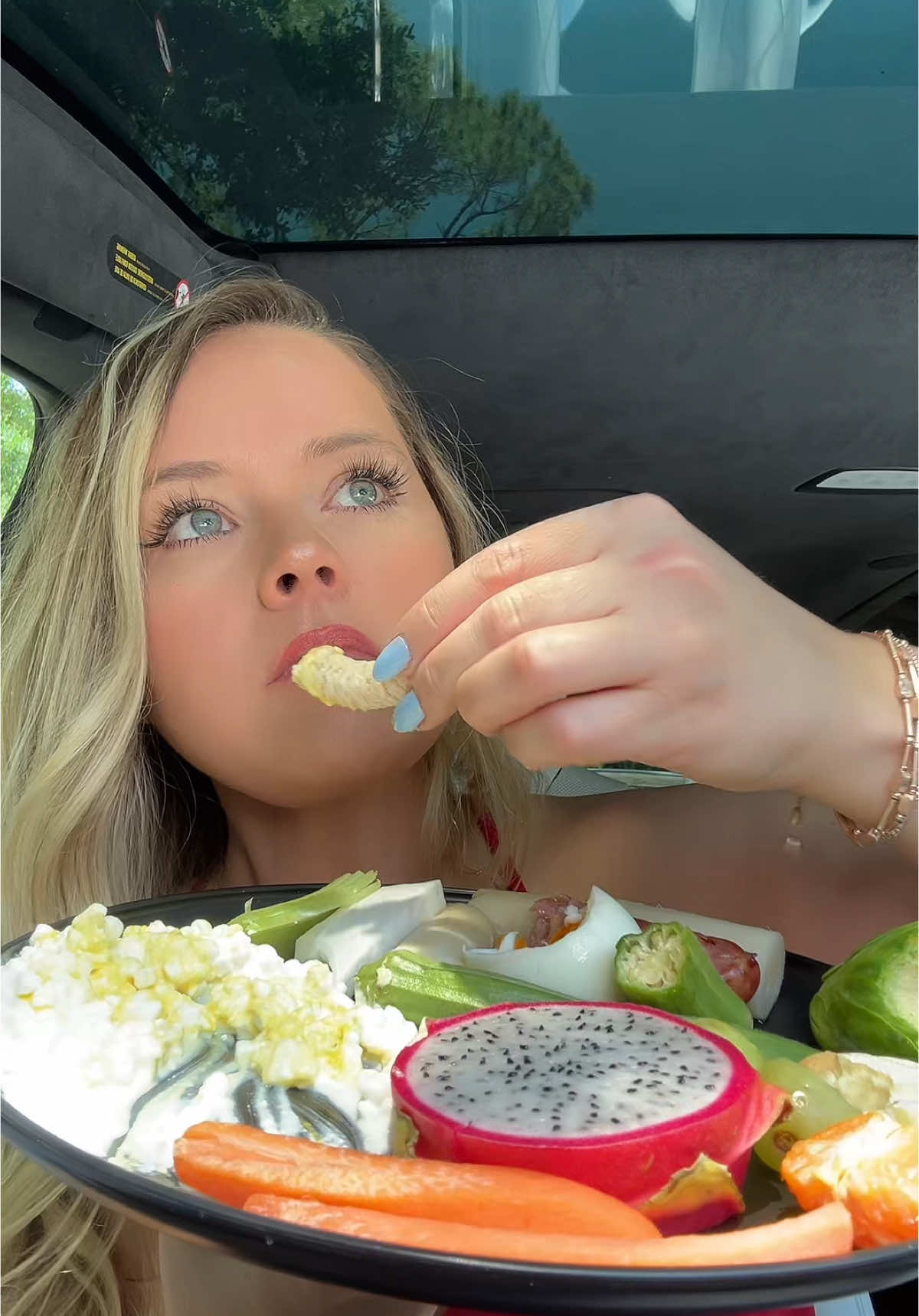 Do you ever get the egg ick? I love them sm but sometimes 🤪💃   #carlunch #lunch #healthygirllunch  #eatlunchwithme #mustard #applesausage #veggieswithmustard #asmr #crunchy #crunchylunch #healthyrecipes #healthylifestyle #chickensausage  #blueraspberryelectrolytes   #applechickensausage #mukbang #electrolytes #pov #lunchchat #healthygirlsummer #brussies #tiffanyplate 
