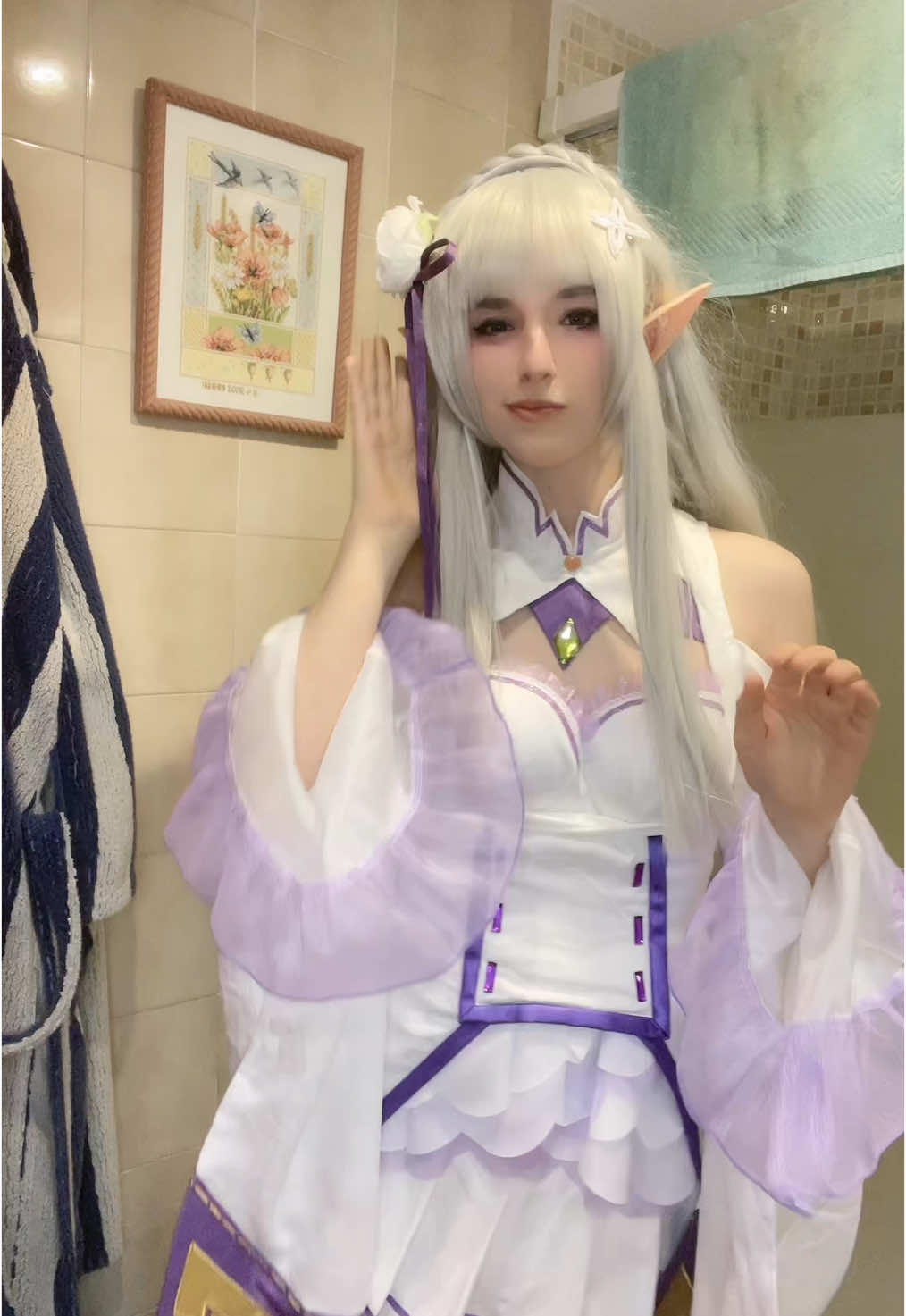 dont forget to check out the kofi in the bio link!!! :3 #rezero #emilia #emiliacosplay #rezerocosplay #puck #anime #cosplaygirl #cosplayer 