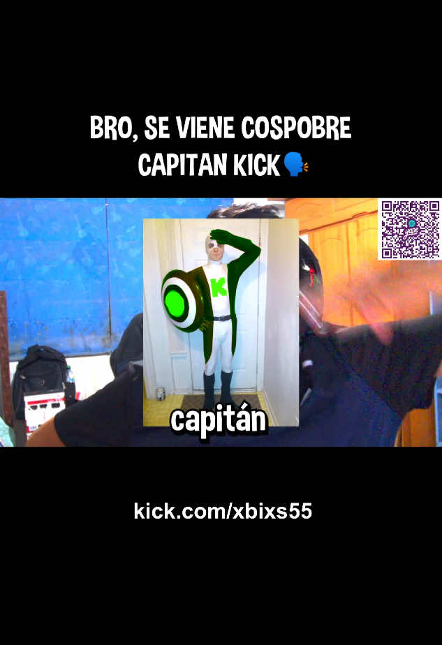 Cospobre de Capitán Kick #chow #bixs55 #kickclips #kickperu💚 #humor #parati #cospobres #funny #fyp #mejoresmomentos #chowchow #kickperu 