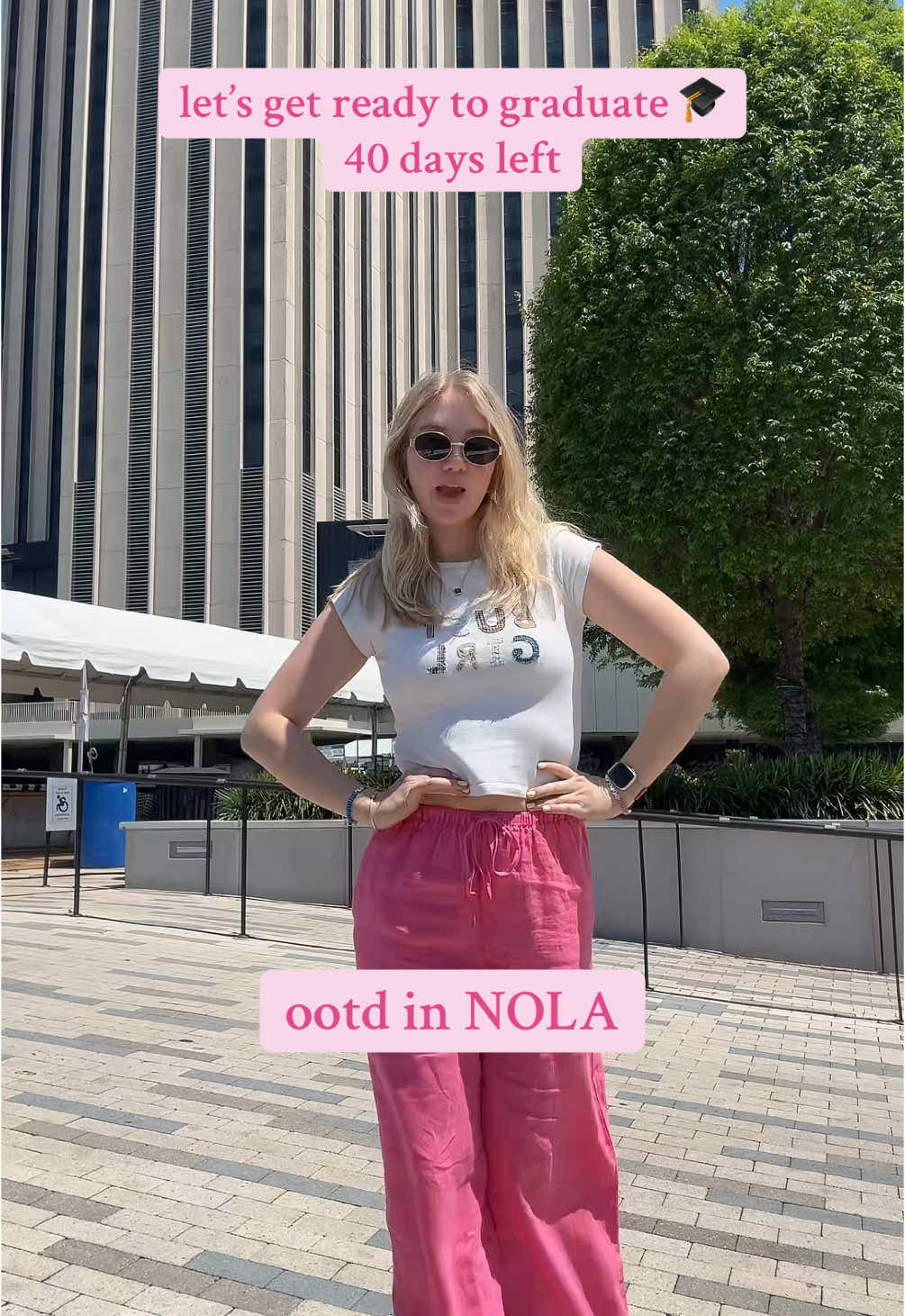 pretend my shirt says “woman” instead of “girl” #fyp #foryou #OOTD #sabrinacarpenter #busywoman #neworleans #postgrad #trending #series 