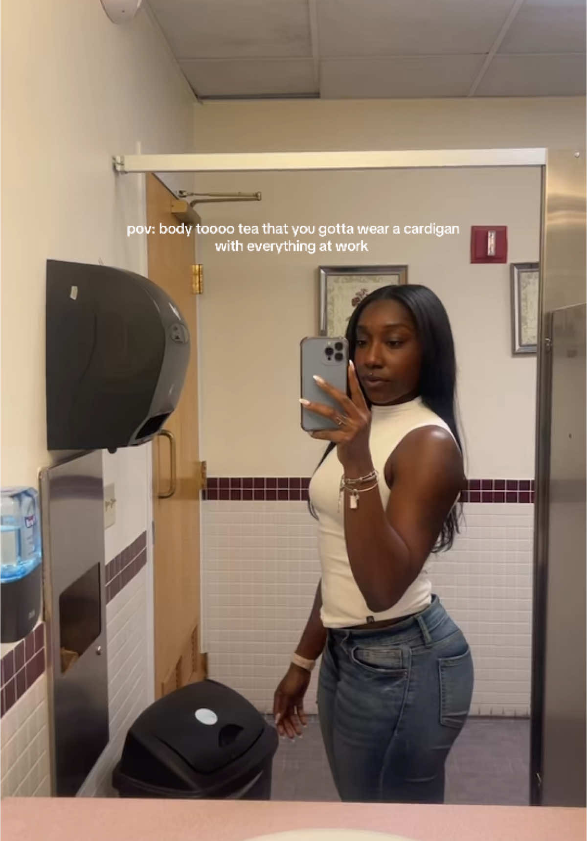 Got a cardigan in every color 😭 #GymTok #gymbody #officesiren 