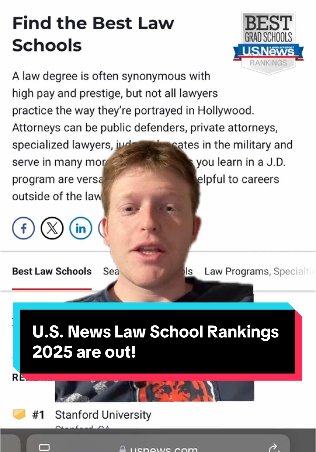 #greenscreen What surprised you the most about the U.S. News law school rankings of 2025?! #lawstudent #lawschool #prelaw #rankings #lawschoolrankings #usnews 