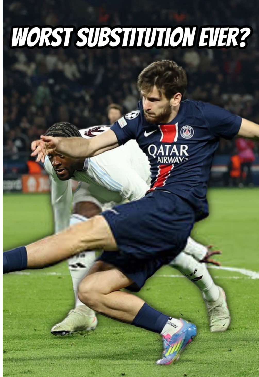 Potentially the WORST substitution of all time🤦🏻‍♂️#astonvilla #psg #disasi #kvaratskhelia #kvichakvaratskhelia #emery #sdpeasyyt 