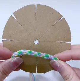 How to braid a eight-strand bracelet easily #DIY #fyp #ideas #craft #yarncraft #cardboard #handcraft #funnyvideos 
